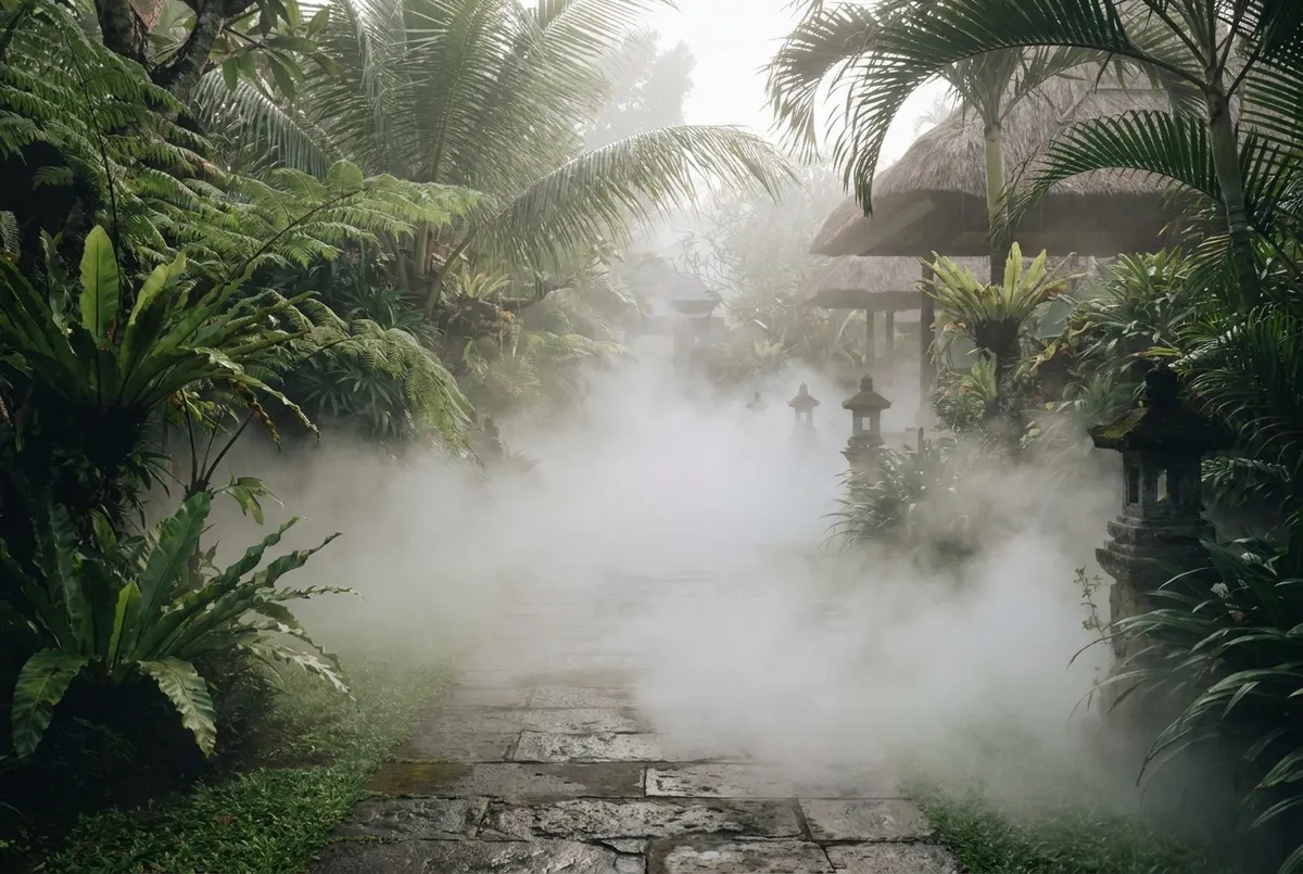 Emergency dengue mosquito fogging at a Bali property